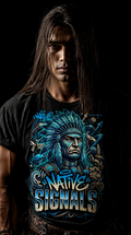 Cyan Signal Tee